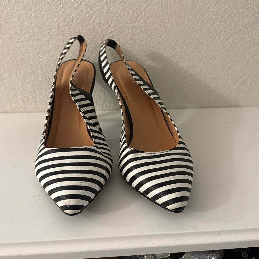Torrid Slingback Striped Heels